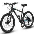 26 in Mountain Bike for Men, Adult Mountain Bike with Shimano 21 Speed & Disc Brakes, Black Orange