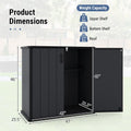 Tangkula 175 Gallon All-Weather Outdoor Storage Box with Lockable Door & Removable Shelf