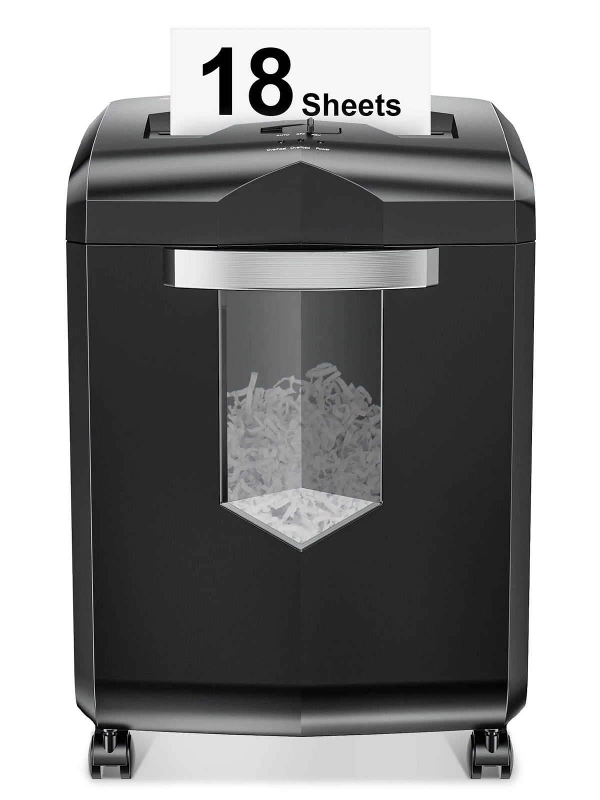 Bonsaii Paper Shredder 18 - Sheet Cross - Cut Shredder for Home Office with Wastebasket