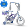 Frozen Bike with Doll Carrier Sleigh for Girl'S, 12 In., White and Purple by Huffy