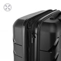 (2 Pack) PUR by Ifly Hardside 28" Checked Luggage, Black