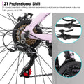 HILAND 26 in Mountain Bike, Mens and Womens Aluminum Frame MTB with 21 Speeds, Dis Brake, Hardtail Bicycle for Adults
