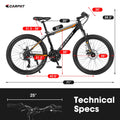 26 in Mountain Bike for Men, Adult Mens Bike with 21 Speed & Disc Brakes
