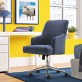 Serta Leighton Home Office Desk Chair Chrome Nailheads Twill Fabric Lilac Purple