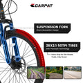 26 in Mountain Bike for Men, Adult Mountain Bike with Shimano 21 Speed & Disc Brakes, Black Orange