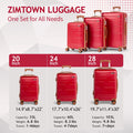 Zimtown Luggage 3 Piece Set Suitcase ABS Hardside Lightweight with TSA Lock Spinner Wheels, Beige