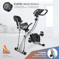 Wonder Maxi Foldable Exercise Bike for Home Magnetic Stationary Bike Indoor Cycling Upright Bicycle Indoor Cycle Recumbent Exercise Bike with Arm Resistance Bands