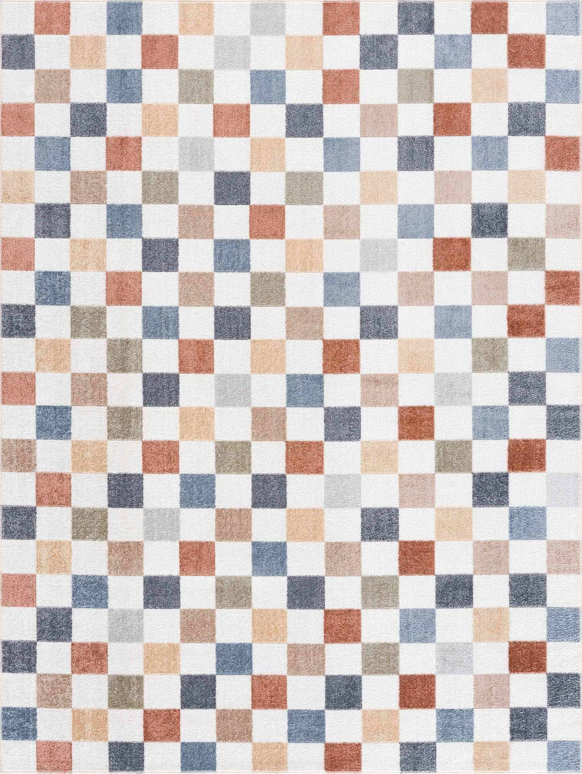 Hauteloom Alie Colorful Checkered Washable Rug | Washable Area Rug for Living Room, Bedroom | Colorful Checkered Rug - 2' x 3' Rectangle