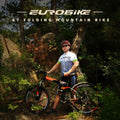 Eurobike 27.5" Full Suspension Folding Mountain Bike Foldable Frame Bicycle Disc Brakes Men or Women Bikes for Afults Green