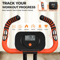 Pooboo 4in1 Folding Exercise Bike Indoor Cycling Bike Stationary Magnetic X Bike Gym Workout 300 lb Easy to Get on/Off