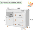 OXYLIFE 45" Baby Nursery Changing Table Dresser with 4 Drawers and Shelf for Nursery Room, White