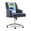 Serta Leighton Home Office Desk Chair Chrome Nailheads Twill Fabric Lilac Purple