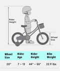 AVASTA 20'' Big Kids Mountain Bike for Age 6 7 8 9 10 11 12 Years Old Boys Girls Teen with Suspension Fork Front & Rear Dual Hand Brakes 6 Speeds Drivetrain, Cyan