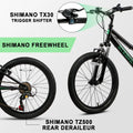 AVASTA 20'' Big Kids Mountain Bike for Age 6 7 8 9 10 11 12 Years Old Boys Girls Teen with Suspension Fork Front & Rear Dual Hand Brakes 6 Speeds Drivetrain, Cyan