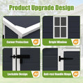 Enyopro 306gal Outdoor Storage Shed, Horizontal Resin Shed, Resistant Tool Plastic Shed for Storage of Bike/Garbage Cans/Garden Tools/Lawn Mowers