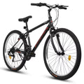 POWANLI 26" Mountain Bike for Women, 21 Speeds Mountain Bicycles with Dual Disc Brakes and 100mm Front Suspension, Pink(Gift)