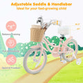 Prorider 16" Kid'S Bike with Training Wheels Adjustable Handlebar Seat Handbrake Pink