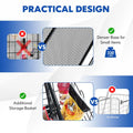 330LBS Foldable Jumbo Shopping Cart w/ 360° Rolling Swivel Wheels & Double Basket, Heavy Duty Folding Utility Cart for Grocery Laundry Luggage