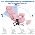 Hoffree Big and Tall Fabric Office Chair 450 lb, Executive Desk Chair with Massage Ergonomic Computer Chair with Footrest Reclining Desk Office Chair with Lumbar Support for Home Office