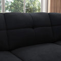 HONBAY Rivet Corner Sofa L - Shaped Sofa Couch Reversible 4 - Seater Couch for Living Room and Apartment, Dark Blue