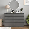 Kadyn Modern 6 Drawer Dresser Wood Cabinet, Dresser for Bedroom, Kitchen Storage Cabinet with Drawers, Chest of Drawers(Black)