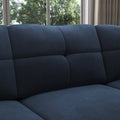 HONBAY Rivet Corner Sofa L - Shaped Sofa Couch Reversible 4 - Seater Couch for Living Room and Apartment, Dark Blue