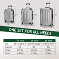 Zimtown Luggage 3 Piece Set Suitcase ABS Hardside Lightweight with TSA Lock Spinner Wheels, Beige