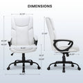 Mainstays Executive Ergonomic High Back Leather Home Office Desk Chair, Black