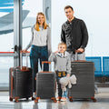 Zimtown Luggage 3 Piece Set Suitcase ABS Hardside Lightweight with TSA Lock Spinner Wheels, Beige