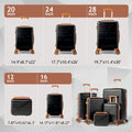 Zimtown Luggage 3 Piece Set Suitcase ABS Hardside Lightweight with TSA Lock Spinner Wheels, Beige