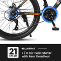 26 in Mountain Bike, Shimano 21 Speeds W/Mechanical Disc Brakes, High - Carbon Steel Frame, Suspension MTB Bikes Mountain Bicycle for Adult & Teenagers