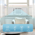 5000 BTU Window Air Conditioner Easy Cool - Capable of Cooling up to 150 Sq Ft. 2 Fan Speeds, 4 - Way Air Direction, Mechanical Control, Filter, for Small Room Air Conditioner, Small Ac Unit