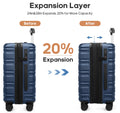 MIUSSE Luggage Sets 3 Piece, 20 in Carry on Luggage with Wheels, 100% PC Hardshell Suitcase with TSA Lock, Carry on Suitcases Airline Approved with Travel Backpack for Men Women