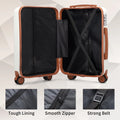 Zimtown Luggage 3 Piece Set Suitcase ABS Hardside Lightweight with TSA Lock Spinner Wheels, Beige