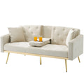 Aukfa 75" Square Arm Futon Convertible Sofa Bed for Home Office, 2 Cup Holders, Linen, Dark Gray