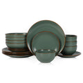 Stone + Lain Brasa Stoneware Collection Dinnerware Set, 32 - Piece Service for 8, Blue