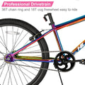 Hiland BMX BIKE 24 & 26 in, Beginner - Level to Advanced Riders with 2 Pegs for Adults, Multiple Colors