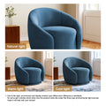 360 Swivel Accent Chair for Living Room, Boucle Barrel Armchair Single Sofa Chair Reading Chair, Sage Green