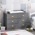 OXYLIFE 45" Baby Nursery Changing Table Dresser with 4 Drawers and Shelf for Nursery Room, White