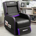 PUKAMI Gaming Recliner Chair for Adults 400 lb Racing Style Sofa Big and Tall PU Leather Recliner Seating Modern Ergonomic Lounge Recliner Chair Comfortable Home Movie Theater for Living Room