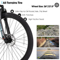 HILAND 26 in Mountain Bike, Mens and Womens Aluminum Frame MTB with 21 Speeds, Dis Brake, Hardtail Bicycle for Adults