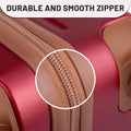 Zimtown Luggage 3 Piece Set Suitcase ABS Hardside Lightweight with TSA Lock Spinner Wheels, Beige