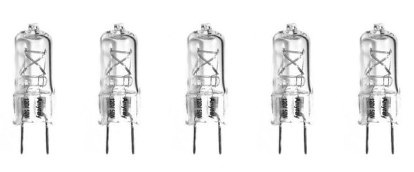 (5-Pack) G8 Lighting Halogen Bulbs, JCD Type, G8 Base, 120V 50W, Set