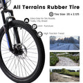 A2660 26 in Mountain Bike, 21 - Speed Disc Brakes, Durable Frame, Front, Rear Dual - Shock Absorption, Unisex for Commuting, Travel, School, Mountain and City Road Cycling