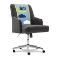 Serta Leighton Home Office Desk Chair Chrome Nailheads Twill Fabric Lilac Purple