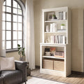 Bevfint 72" Tall Bookcase, White Large Floor Standing Bookshelf, 5 Tier Shelves Open Storage Organizer, Book Case for Living Room Hallway Kitchen Home Office Bedroom, White - 5 Tier