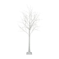 AECOJOY Set of Lighted Birch Tree, 4FT/5FT/6FT LED Artificial Tree with Warm White Lights, Christmas Tree for Decoration