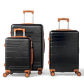 Zimtown Luggage 3 Piece Set Suitcase ABS Hardside Lightweight with TSA Lock Spinner Wheels, Beige