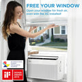 8,000 BTU U-Shaped Smart Inverter Air Conditioner C Cools up to 350 Sq. Ft., Ultra Quiet with Open Window Flexibility, Compatible with Alexa, 35% Energy Savings, Remote Control (Renewed)