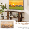 Tangkula 2-Tier TV Stand with Storage for TVs up to 55 Inch Console Table with Open Shelf
